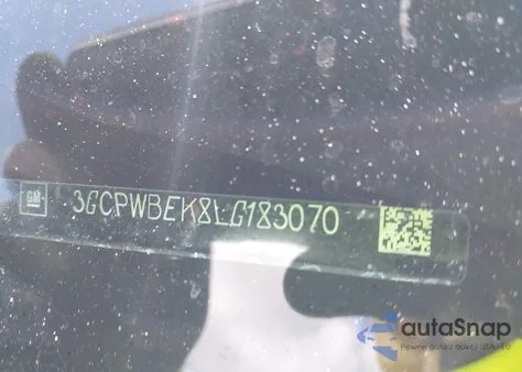 2020 Chevrolet Silverado C1500 Custom из США, поврежденный, VIN 3GCPWBEK8LG183070